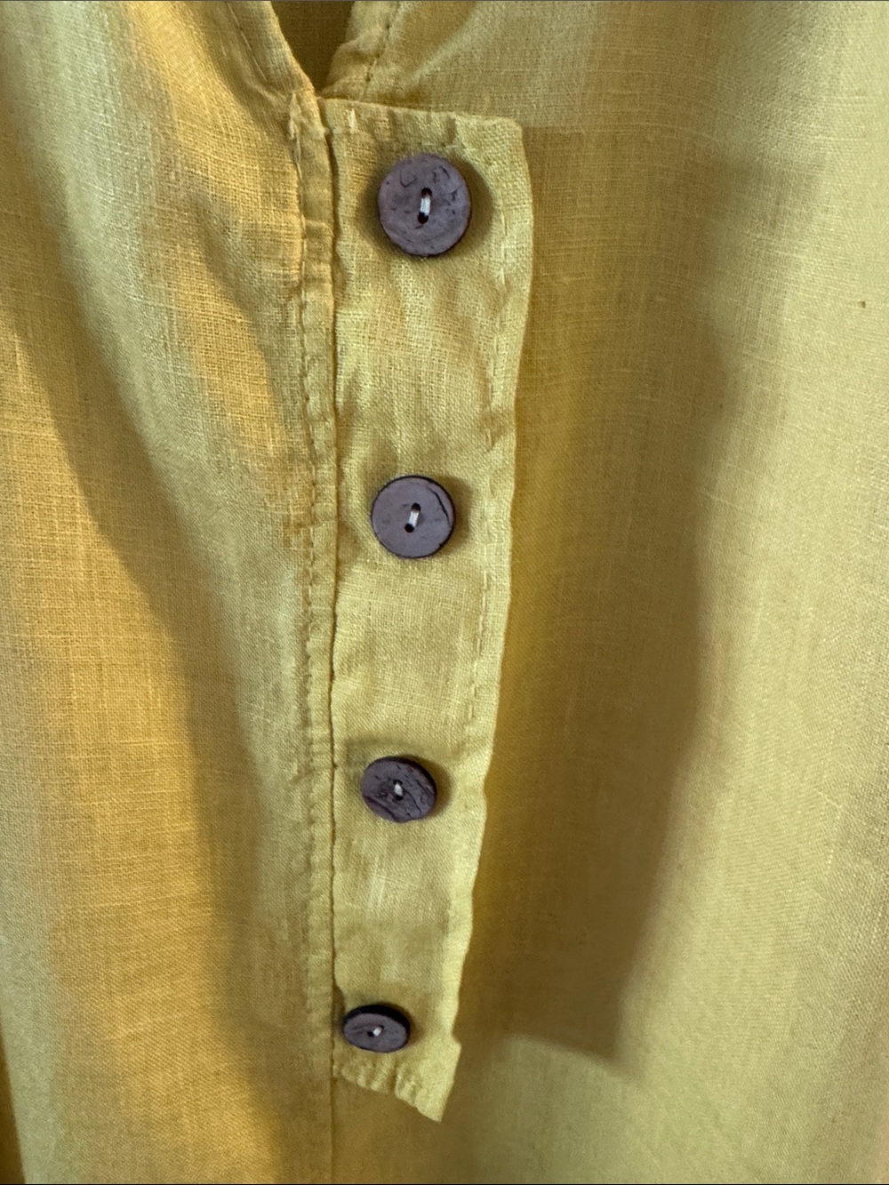 Bright Yellow Sleeveless Maxi Dress with Button Placket - Picture 3 of 9